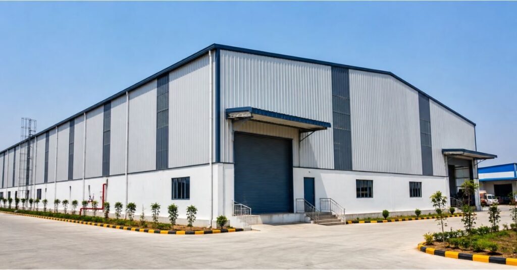 Foundation and civil work for PEB structure construction in Agra